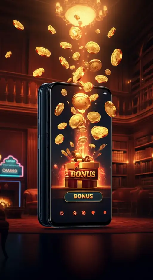 Bannière présentant les différents bonus et promotions du Vegasino Casino, avec des jetons, des tours gratuits et le Bonus Crab coloré sur un fond de plage.